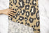 Beige Animal Print Sweater Knit Fleece Like Fabric Remnant 1 yard